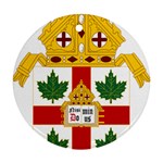 Coat of Arms of Anglican Church of Canada Round Ornament (Two Sides) Front