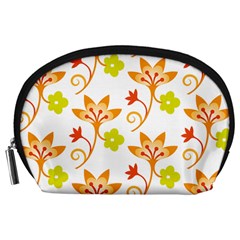 Pattern Floral Spring Map Gift Accessory Pouch (large) by HermanTelo