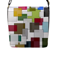 Wallpaper Texture Plaid Flap Closure Messenger Bag (l) by HermanTelo