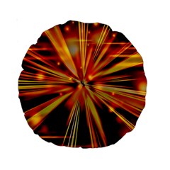 Zoom Effect Explosion Fire Sparks Standard 15  Premium Round Cushions by HermanTelo