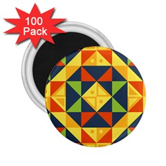 Background Geometric Color Plaid 2 25  Magnets (100 Pack)  by Mariart