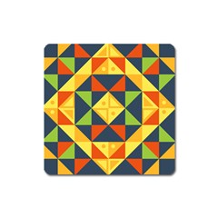 Background Geometric Color Plaid Square Magnet by Mariart