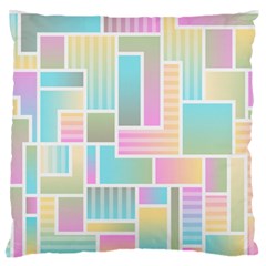 Color Blocks Abstract Background Large Flano Cushion Case (one Side) by HermanTelo
