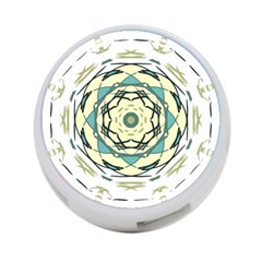 Circle Vector Background Abstract 4-port Usb Hub (two Sides) by HermanTelo