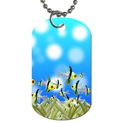 Fish Underwater Sea World Dog Tag (two Sides) by HermanTelo