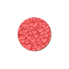 Hearts Love Valentine Golf Ball Marker by HermanTelo