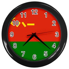 Flag Of People s Liberation Army Ground Force Wall Clock (black) by abbeyz71