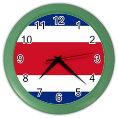 National Flag Of Costa Rica Color Wall Clock by abbeyz71