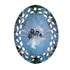 Surfboard With Dolphin Ornament (oval Filigree) by FantasyWorld7