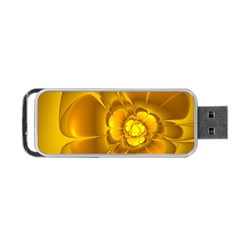 Fractal Yellow Flower Floral Portable Usb Flash (two Sides) by Pakrebo