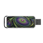 Fractal Pastel Fantasy Colorful Portable USB Flash (Two Sides) Back