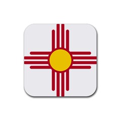 New Mexico Flag Rubber Coaster (square)  by FlagGallery