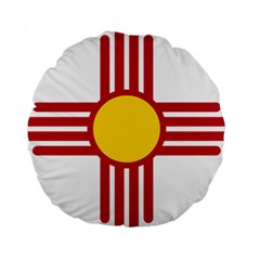 New Mexico Flag Standard 15  Premium Round Cushions by FlagGallery