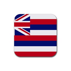 Flag Of Hawaii Rubber Coaster (square)  by abbeyz71