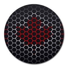 Canada Flag Hexagon Round Mousepads by HermanTelo