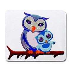 Owl Mother Owl Baby Owl Nature Large Mousepads by Sudhe