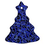 Texture Structure Electric Blue Ornament (Christmas Tree)  Front