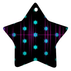 Sound Wave Frequency Ornament (star) by HermanTelo