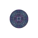 Pattern Fire Purple Repeating Golf Ball Marker (10 pack) Front