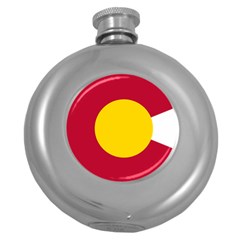 Colorado State Flag Symbol Round Hip Flask (5 Oz) by FlagGallery