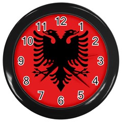 Albania Flag Wall Clock (black) by FlagGallery