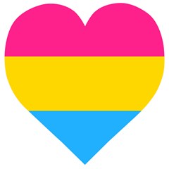 Pansexual Pride Flag Wooden Puzzle Heart by lgbtnation