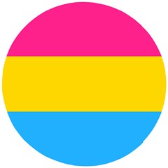 Pansexual Pride Flag Wooden Puzzle Round by lgbtnation