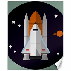 Rocket Space Universe Spaceship Canvas 11  X 14  by Pakrebo