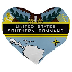 Seal Of United States Southern Command Large 19  Premium Heart Shape Cushions by abbeyz71