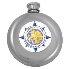 Emblem Of United States Transportation Command Round Hip Flask (5 Oz) by abbeyz71