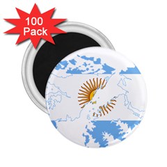 Flag Map Of Islas Malvinas 2 25  Magnets (100 Pack)  by abbeyz71