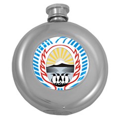 Coat Of Arms Of Tierra Del Fuego Province, Argentina Round Hip Flask (5 Oz) by abbeyz71