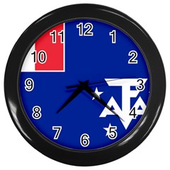 Flag Of The French Southern And Antarctic Lands Wall Clock (black) by abbeyz71