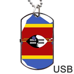 Swaziland Flag Map Geography Dog Tag Usb Flash (one Side) by Sapixe