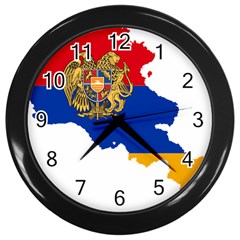 Borders Country Flag Geography Map Wall Clock (black) by Sapixe