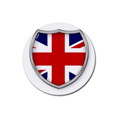 Flag Union Jack Uk British Symbol Rubber Coaster (round)  by Sapixe
