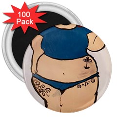 Sexy N Sassy 3  Magnets (100 Pack) by Abigailbarryart