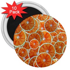 Oranges Background 3  Magnets (10 Pack)  by HermanTelo