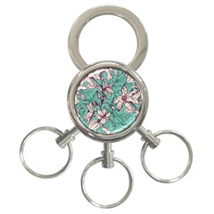 Vintage Floral Pattern 3-ring Key Chain by Sobalvarro