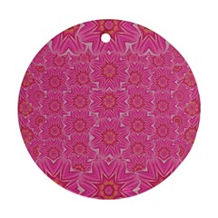 Bloom On In  The Soft Sunshine Decorative Round Ornament (two Sides) by pepitasart