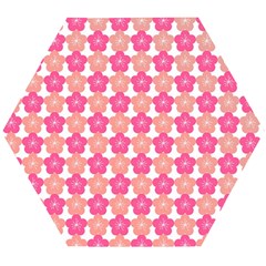 Sakura Flower Pattern Wooden Puzzle Hexagon by Simbadda