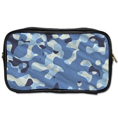 Tarn Blue Pattern Camouflage Toiletries Bag (two Sides) by Alisyart