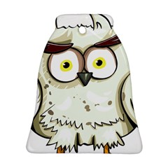 Owl Bird Eyes Cartoon Good Bell Ornament (two Sides) by Sudhe