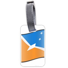Waving Flag Of Tierra Del Fuego Province, Argentina Luggage Tag (one Side) by abbeyz71