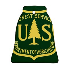 Flag Of The U S  Forest Service Bell Ornament (two Sides) by abbeyz71