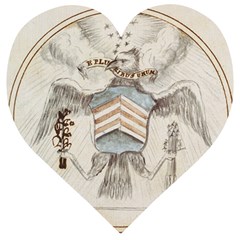 Great Seal Of The United States Drawing, 1782 Wooden Puzzle Heart by abbeyz71