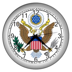Seal Of United States District Court For Northern District Of California Wall Clock (silver) by abbeyz71