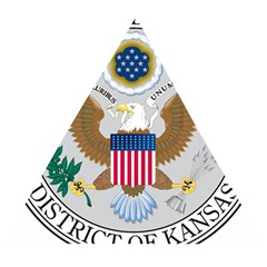 Seal Of United States District Court For District Of Kansas Wooden Puzzle Triangle by abbeyz71