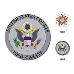 Seal Of United States Court Of Appeals For First Circuit Playing Cards Single Design (round) by abbeyz71