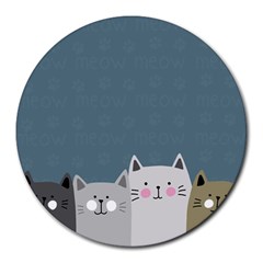 Cute Cats Round Mousepads by Valentinaart